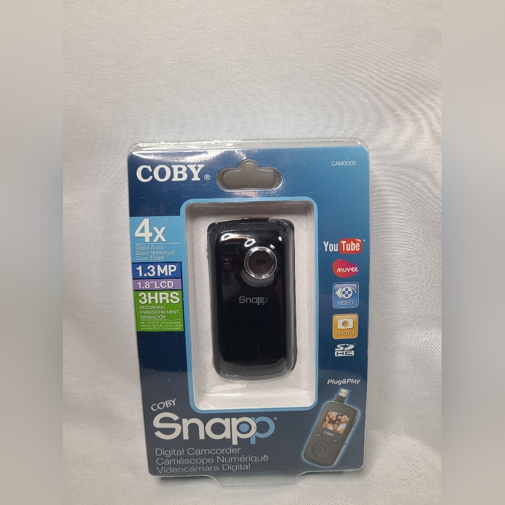 NEW - COBY Snapp Digital Camcorder - 4x Digital Zoom - 1.8" LCD Screen - CAM3005